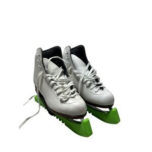 Riedell 21 CO Figure Skates Junior 2.5 White Youth Ice Skating Boots Kids